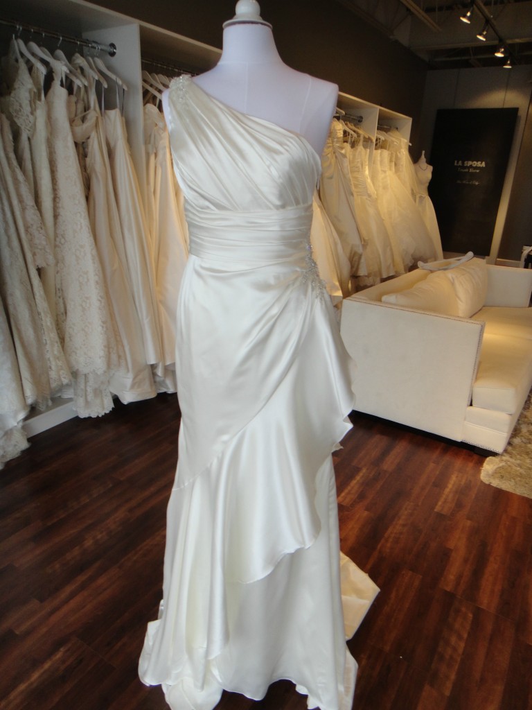 Fun and light La Sposa wedding gown available at Ready or Knot