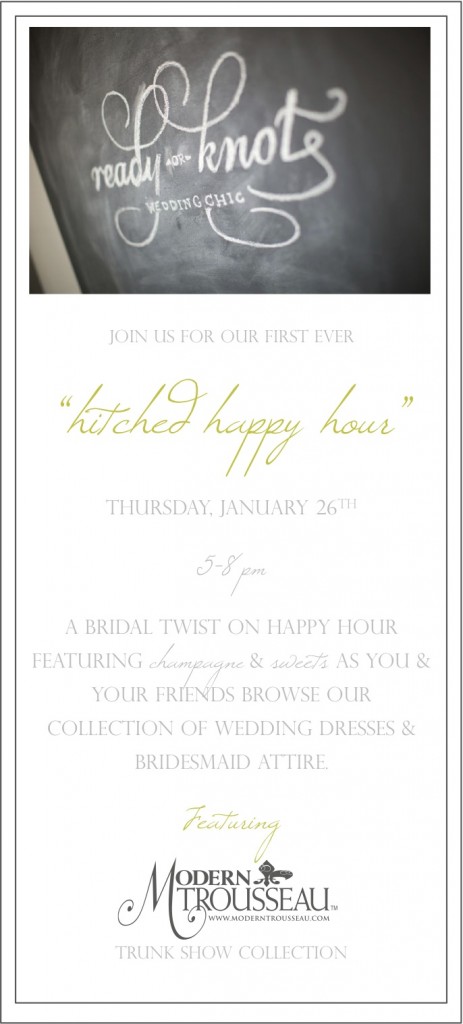 "hitched happy hour"