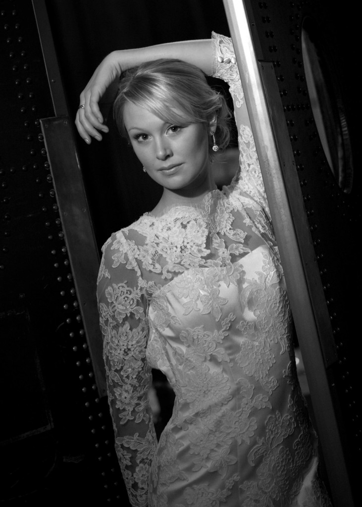 Full sleeve lace wedding gown in Omaha