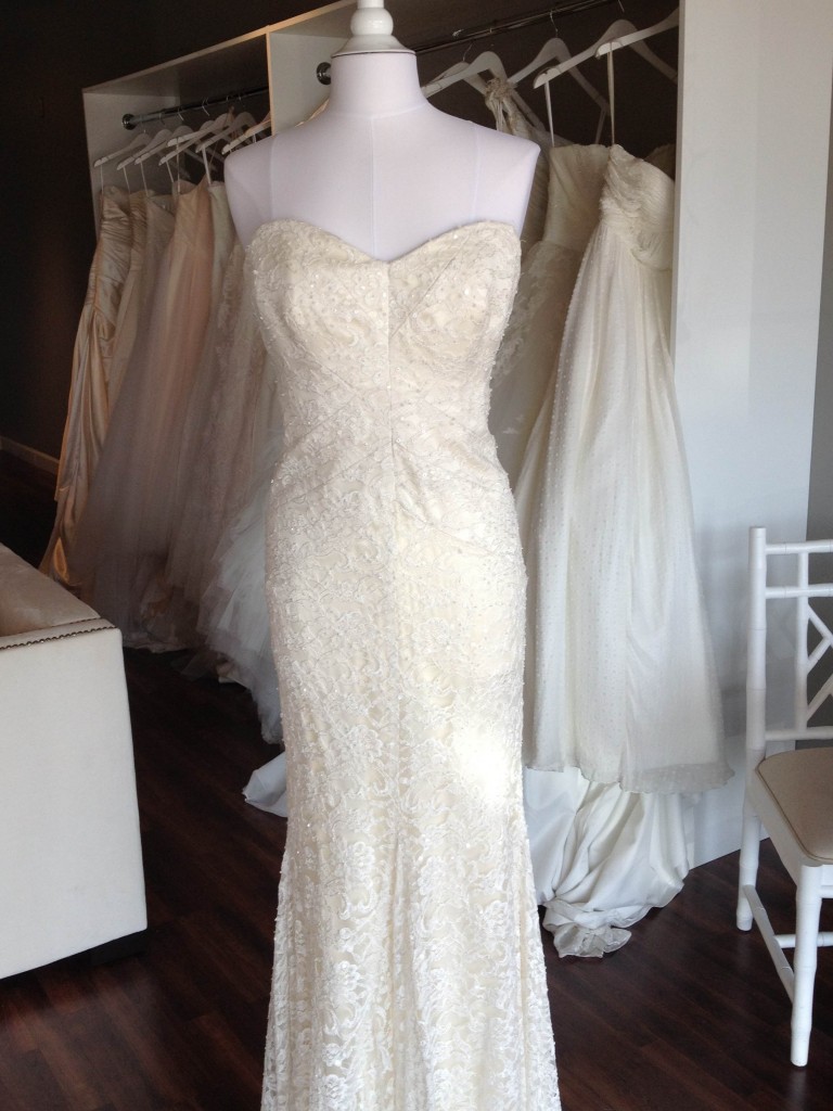 Nicole Miller Wedding Dress, available at Ready or Knot, Rockbrook Village, Omaha, Ne